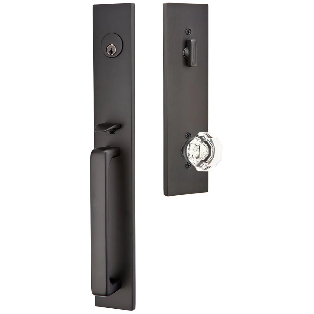 Emtek Lausanne Tubular Entryset Full Length with Old Town Knob