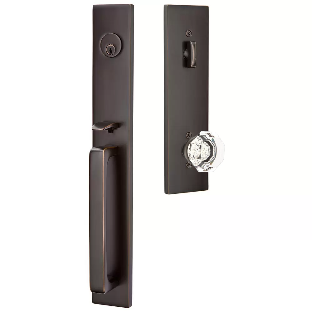 Emtek Lausanne Tubular Entryset Full Length with Old Town Knob