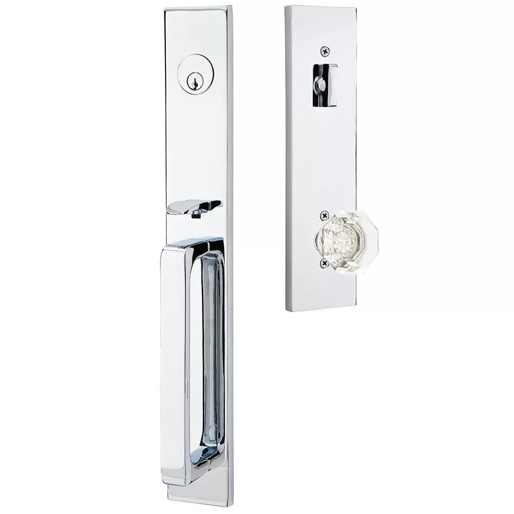 Emtek Lausanne Tubular Entryset Full Length with Old Town Knob