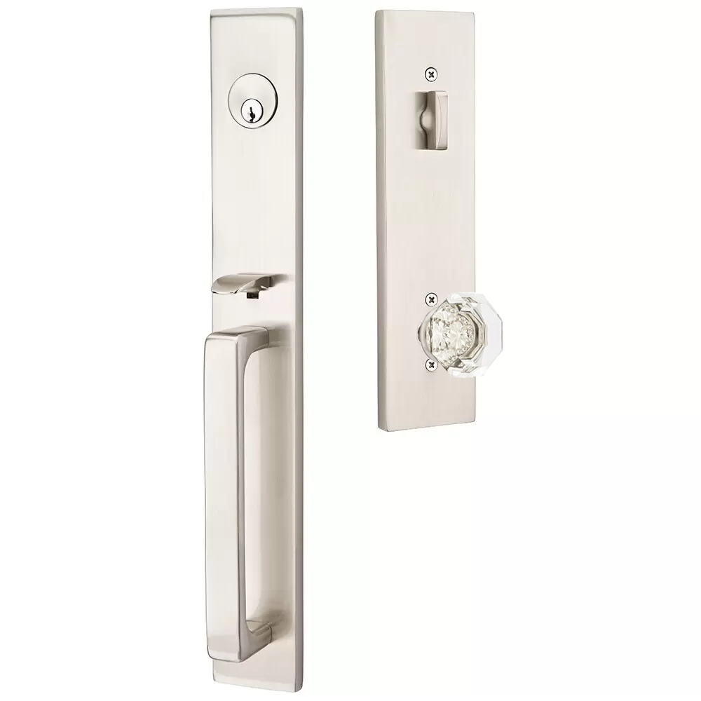 Emtek Lausanne Tubular Entryset Full Length with Old Town Knob