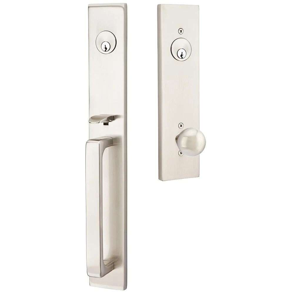 Emtek Lausanne Tubular Entryset Full Length with Orb Knob