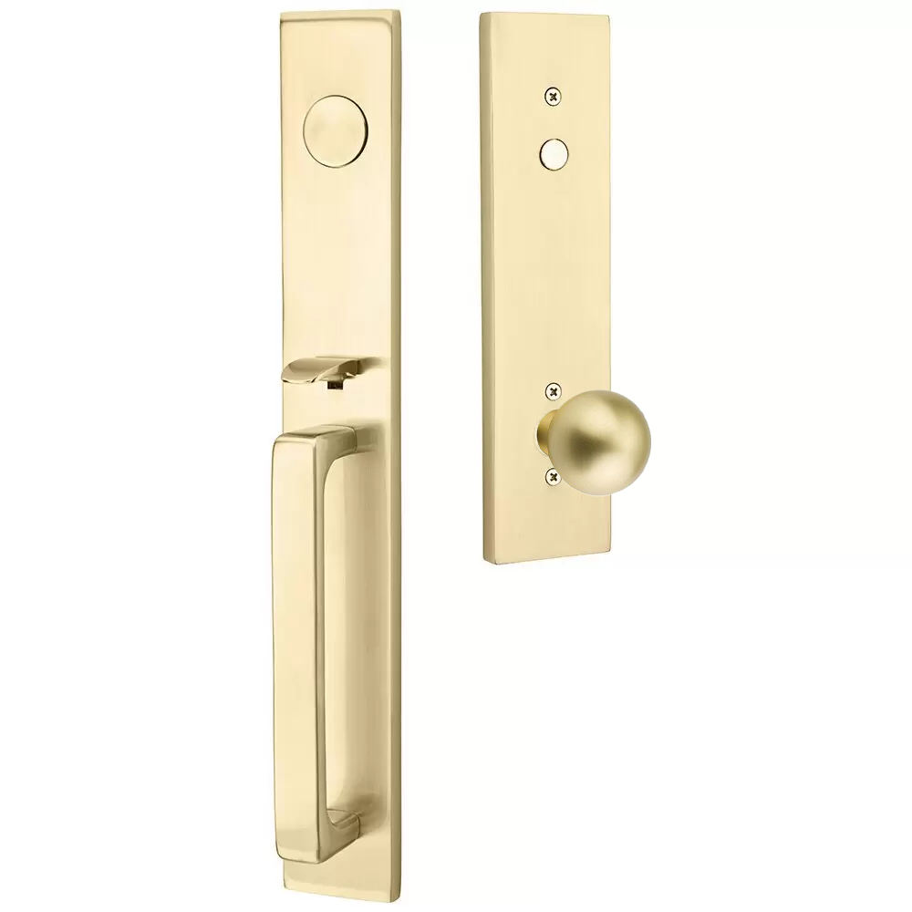 Emtek Lausanne Tubular Entryset Full Length with Orb Knob