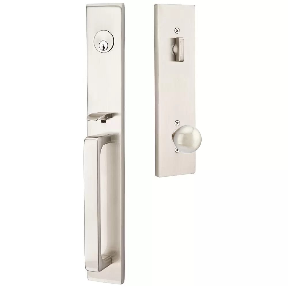 Emtek Lausanne Tubular Entryset Full Length with Orb Knob