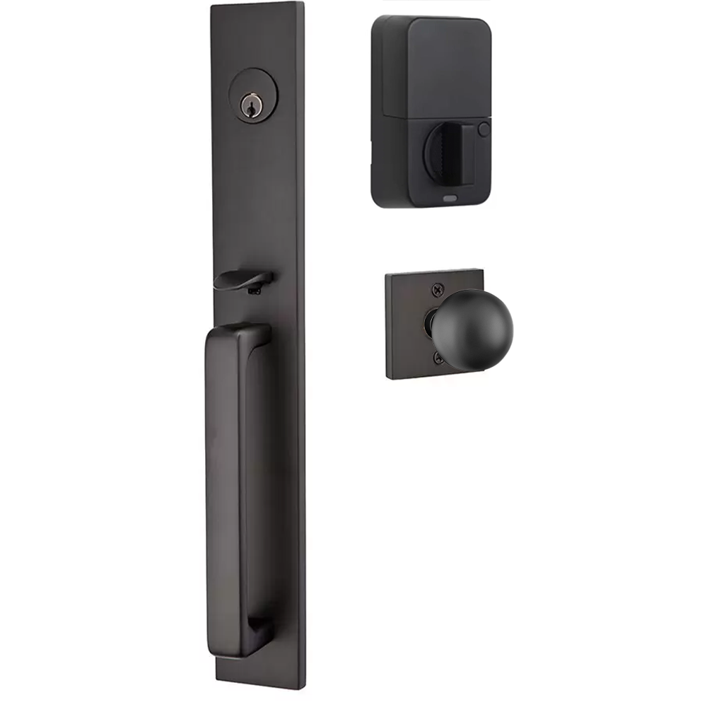 Emtek Lausanne Tubular Entryset Full Length with Orb Knob