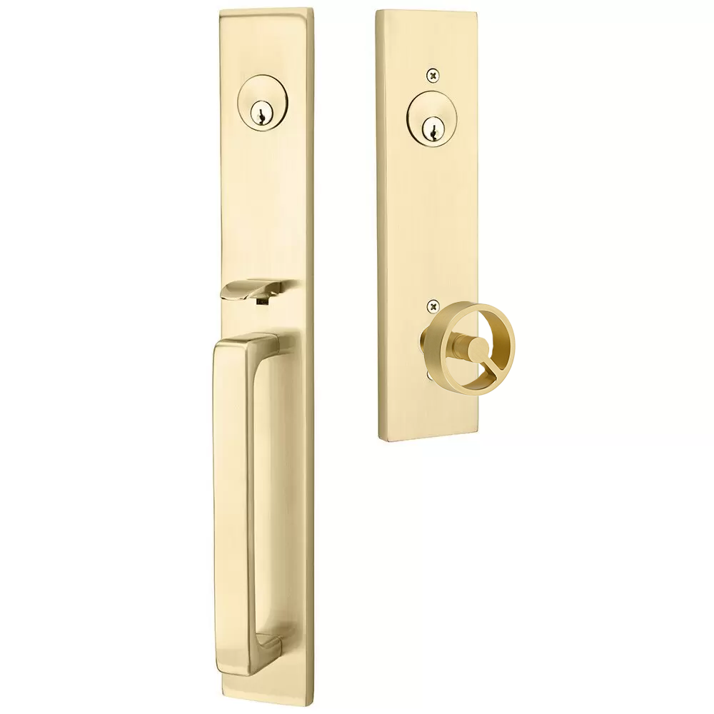 Emtek Lausanne Tubular Entryset Full Length with Spoke Knob