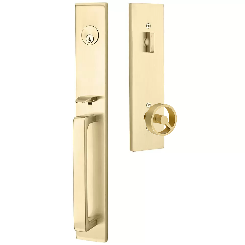 Emtek Lausanne Tubular Entryset Full Length with Spoke Knob