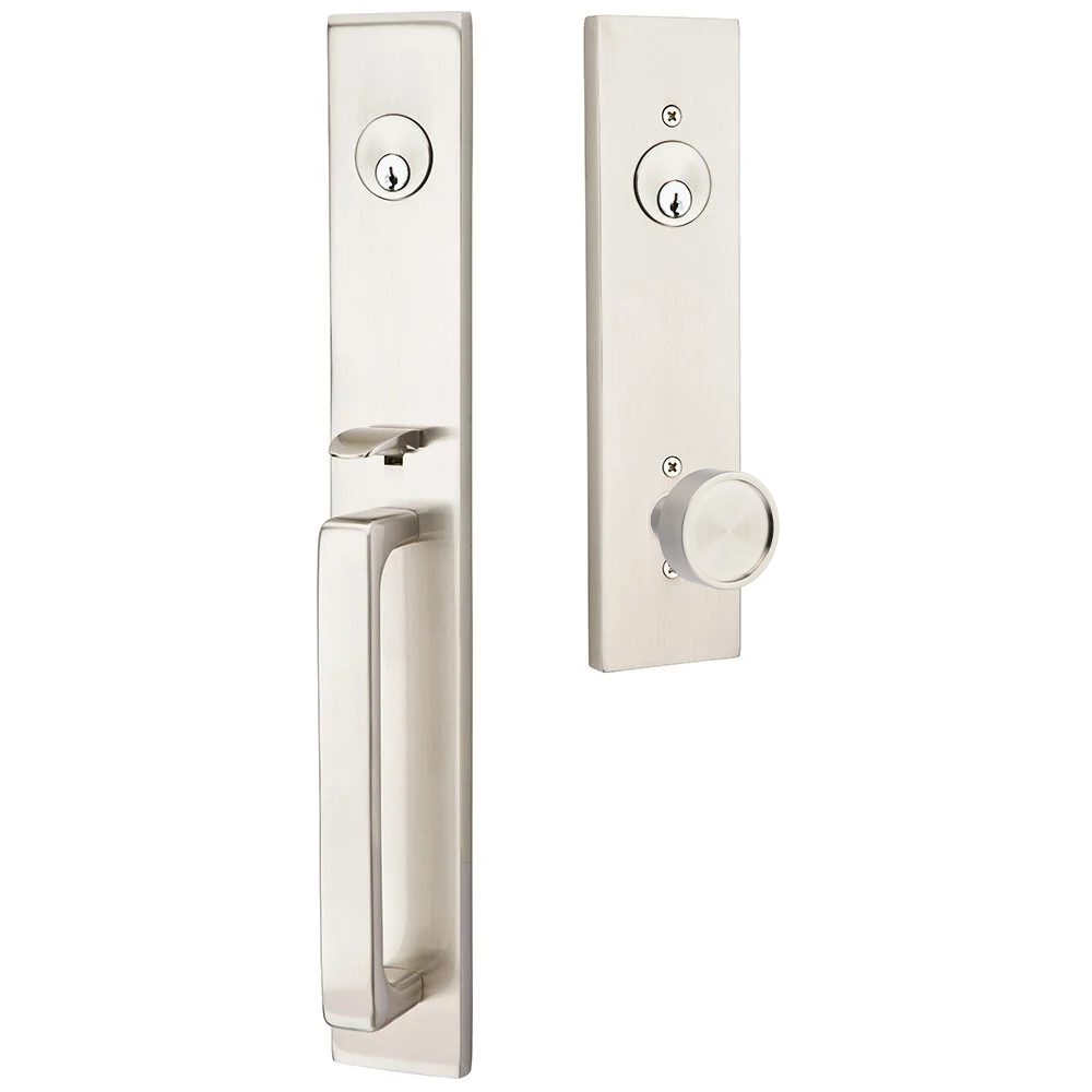 Emtek Lausanne Tubular Entryset Full Length with Verve Knob