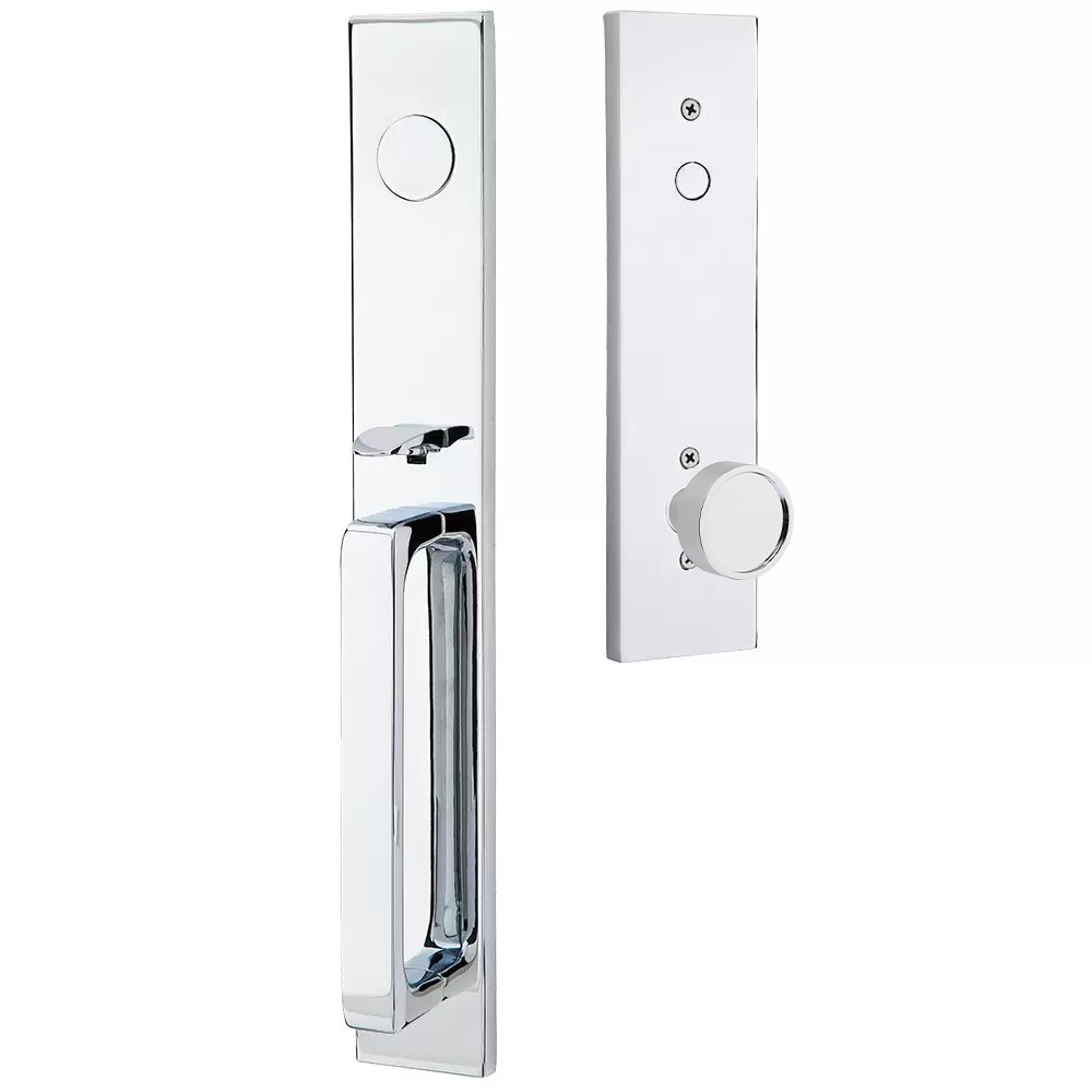 Emtek Lausanne Tubular Entryset Full Length with Verve Knob