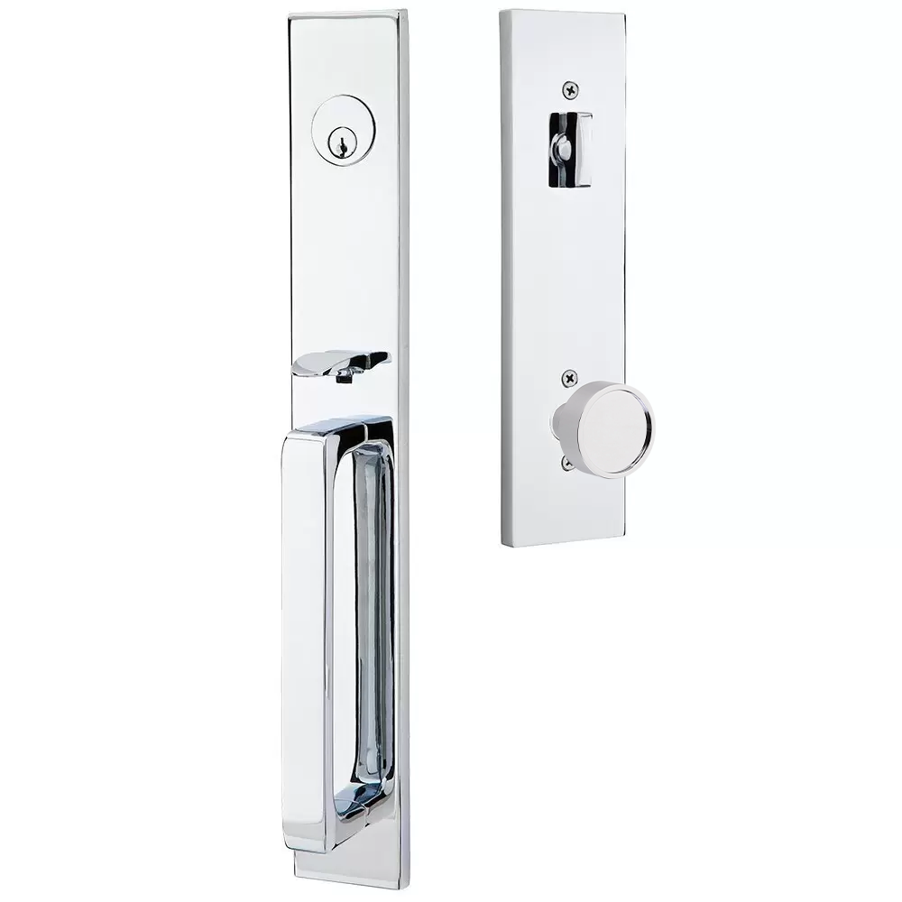 Emtek Lausanne Tubular Entryset Full Length with Verve Knob