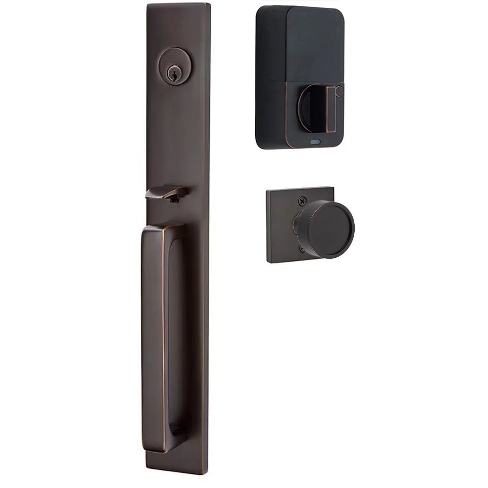 Emtek Lausanne Tubular Entryset Full Length with Verve Knob