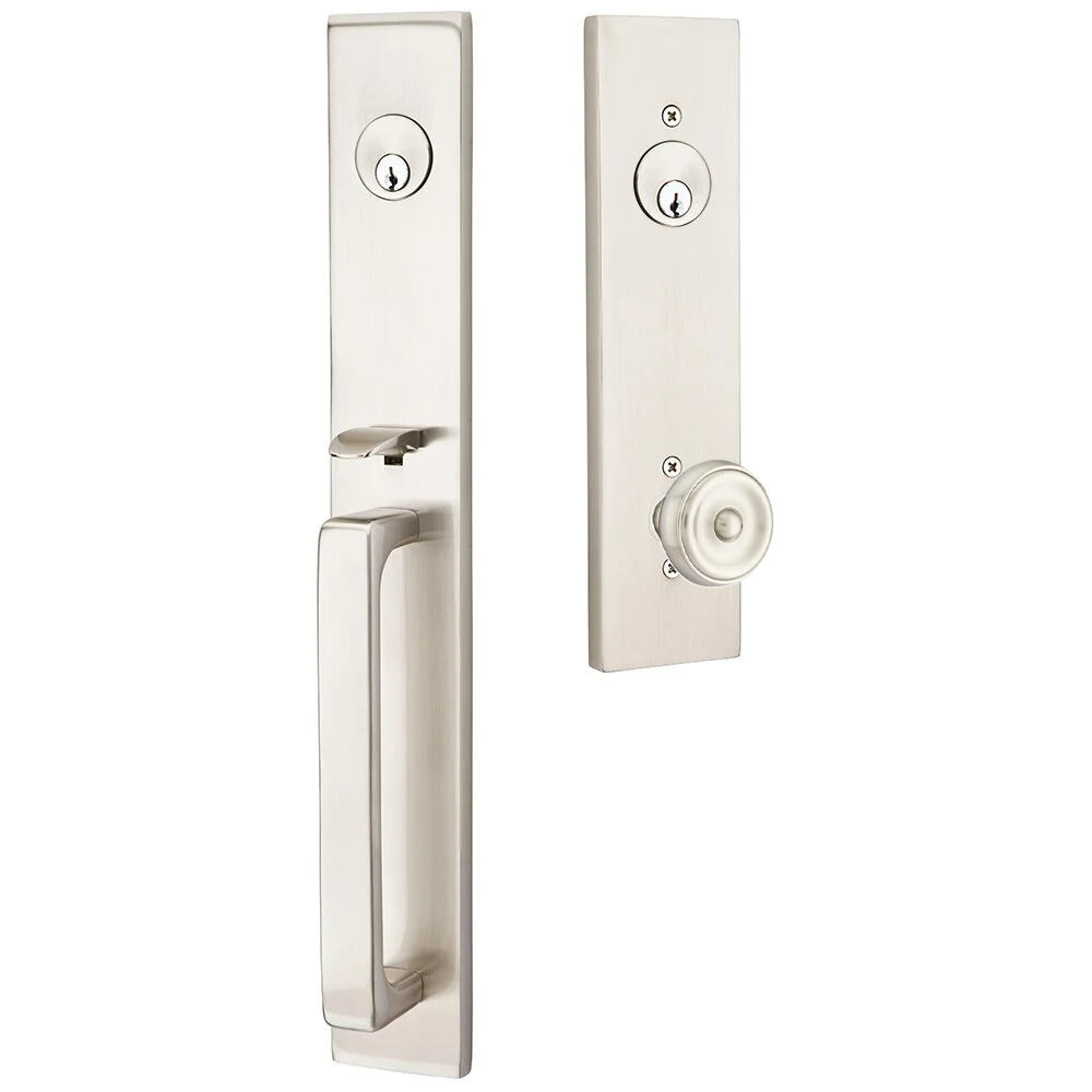 Emtek Lausanne Tubular Entryset Full Length with Waverly Knob