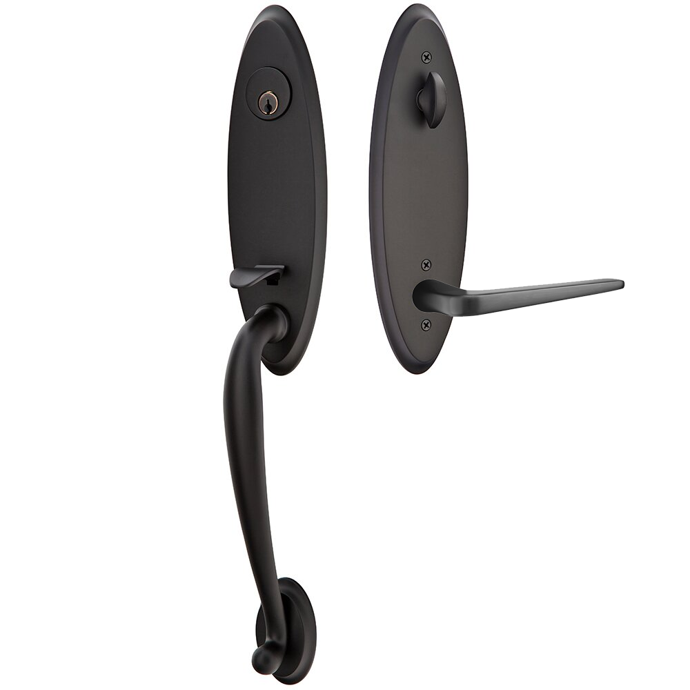 Emtek Marietta Tubular Entryset Monolithic with Athena Lever