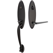 Emtek Marietta Tubular Entryset Monolithic with Athena Lever