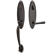 Emtek Marietta Tubular Entryset Monolithic with Basel Lever