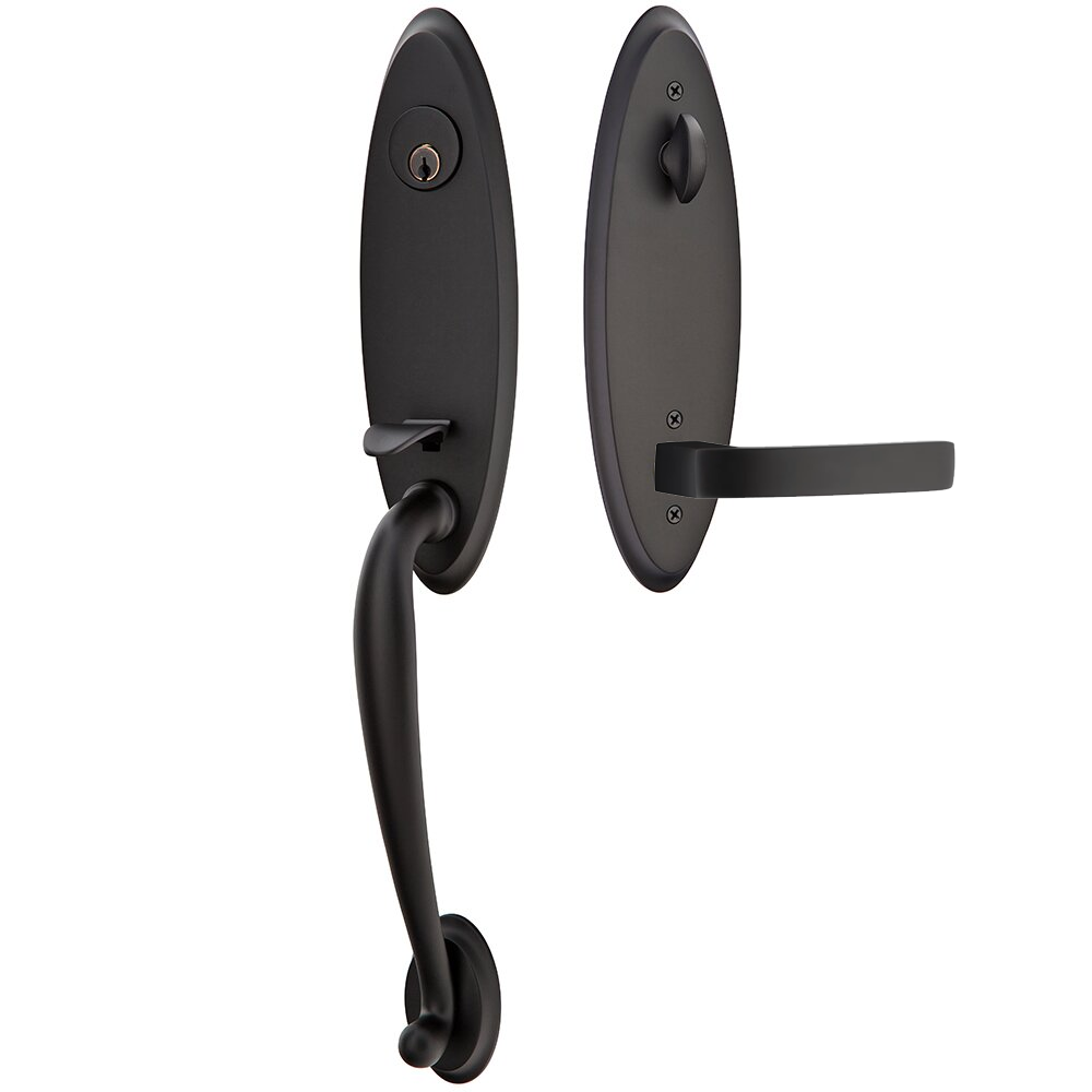 Emtek Marietta Tubular Entryset Monolithic with Breslin Lever