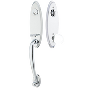 Emtek Marietta Tubular Entryset Monolithic with Bristol Glass Knob