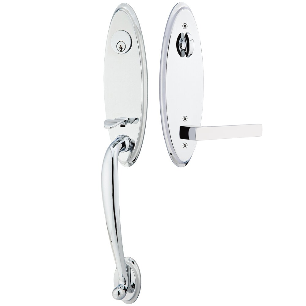 Emtek Marietta Tubular Entryset Monolithic with Dumont Lever