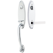 Emtek Marietta Tubular Entryset Monolithic with Dumont Lever