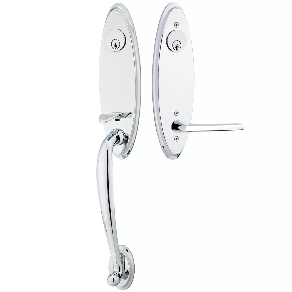 Emtek Marietta Tubular Entryset Monolithic with Helios Lever