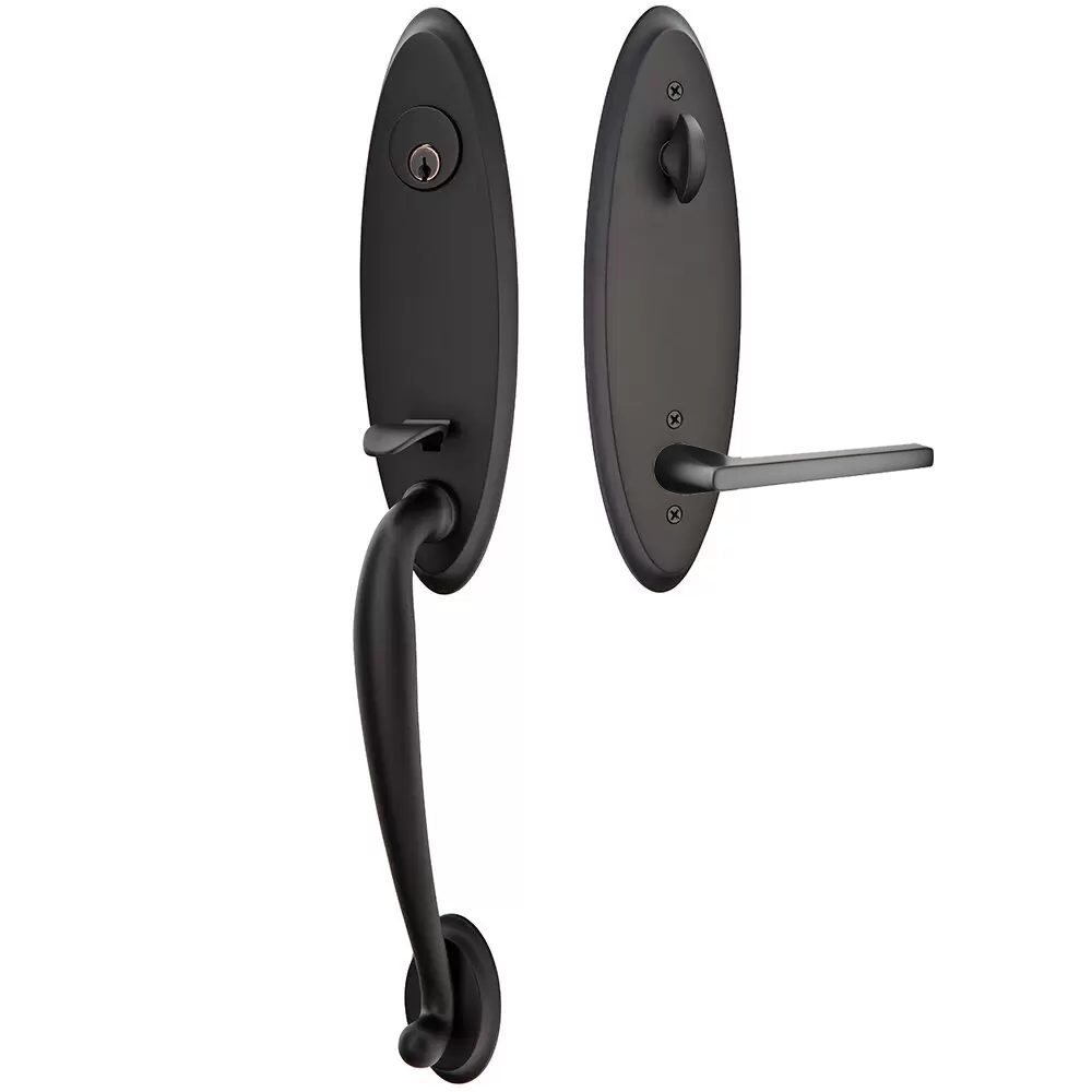 Emtek Marietta Tubular Entryset Monolithic with Helios Lever