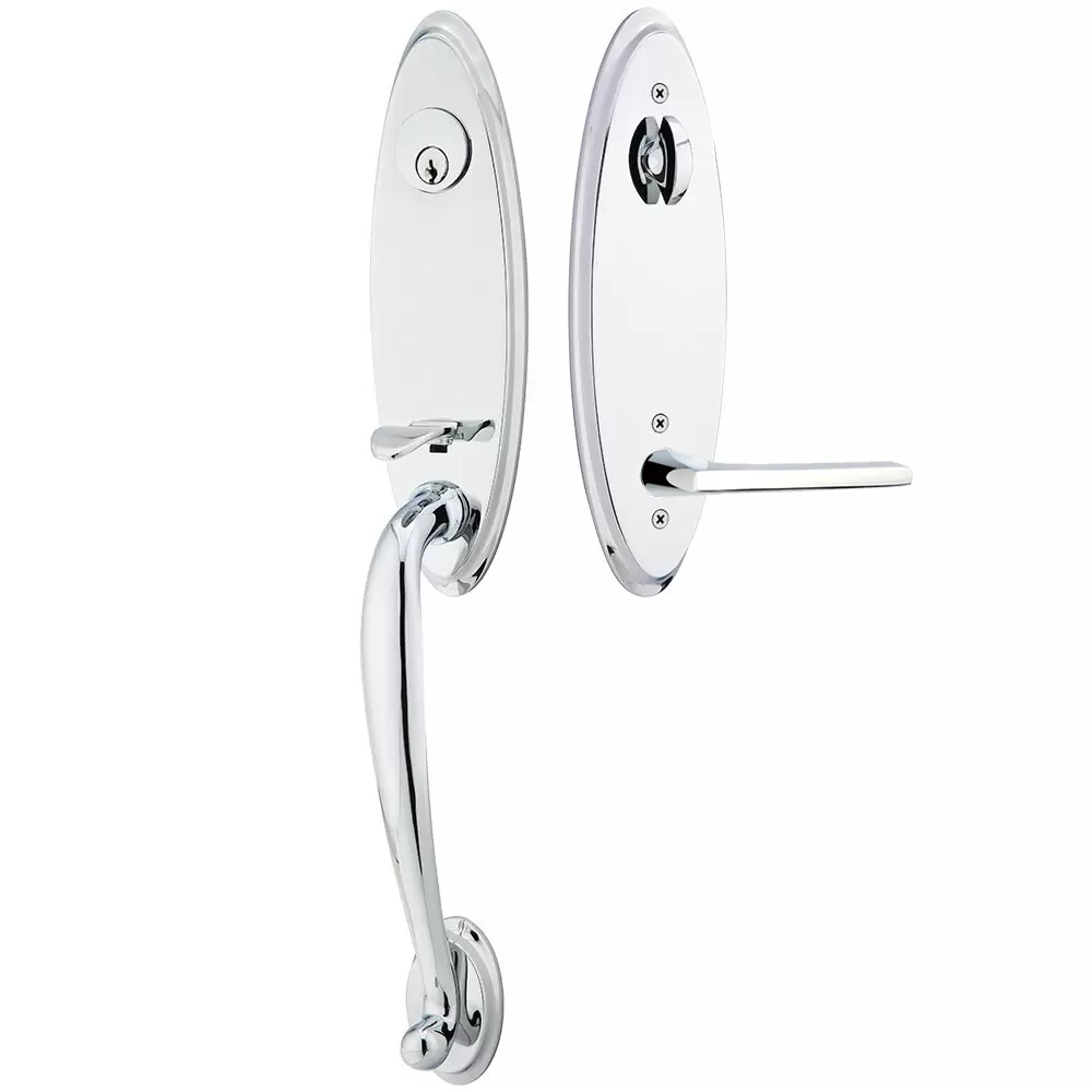 Emtek Marietta Tubular Entryset Monolithic with Helios Lever