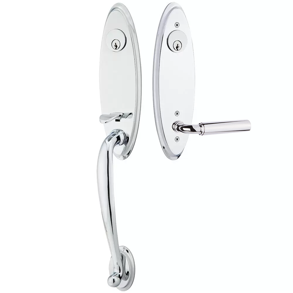 Emtek Marietta Tubular Entryset Monolithic with Manning Lever