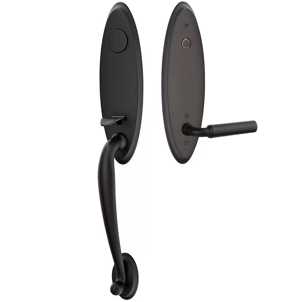 Emtek Marietta Tubular Entryset Monolithic with Manning Lever