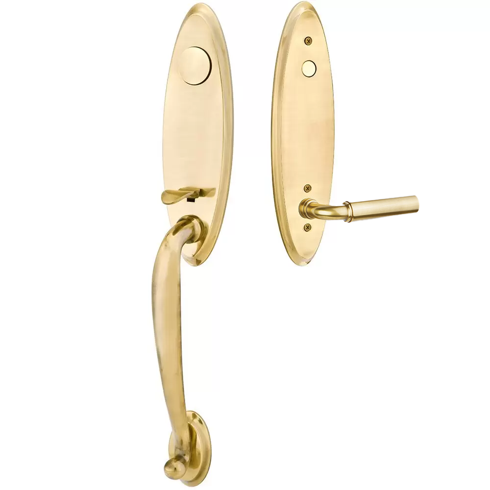 Emtek Marietta Tubular Entryset Monolithic with Manning Lever