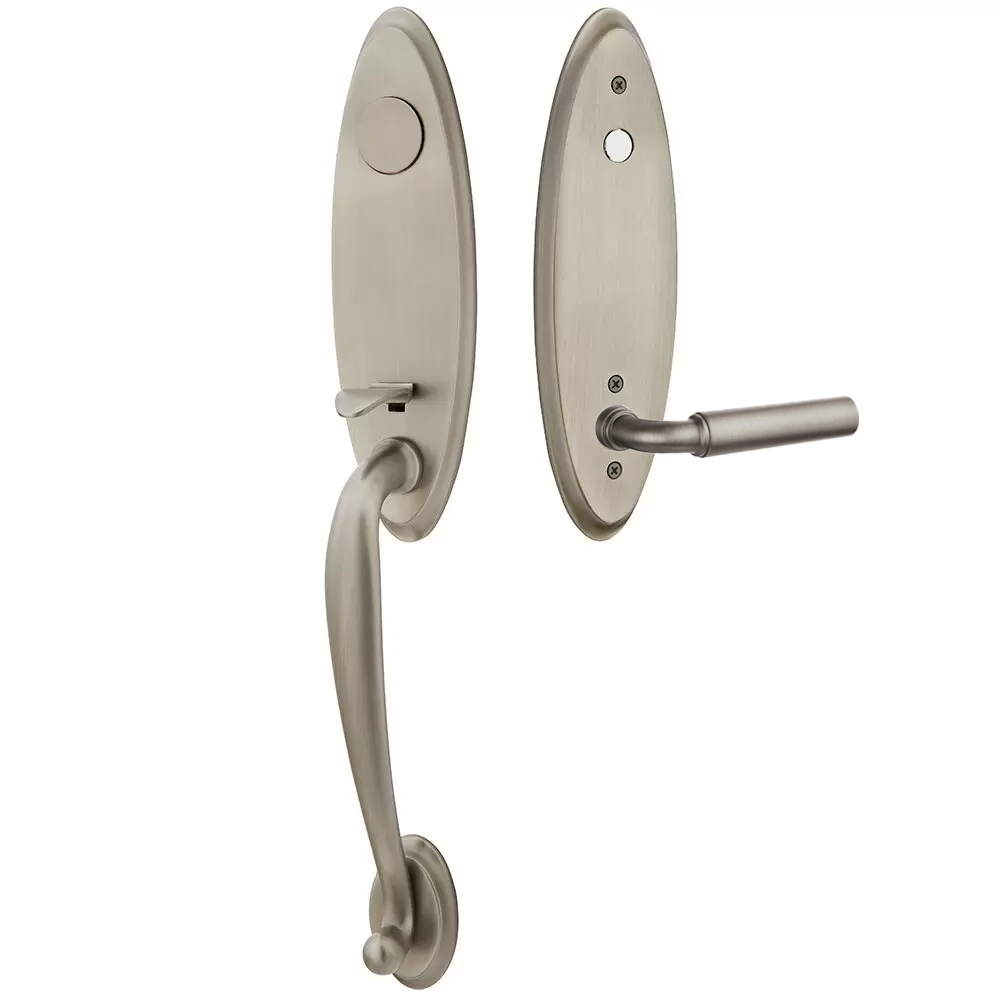 Emtek Marietta Tubular Entryset Monolithic with Manning Lever