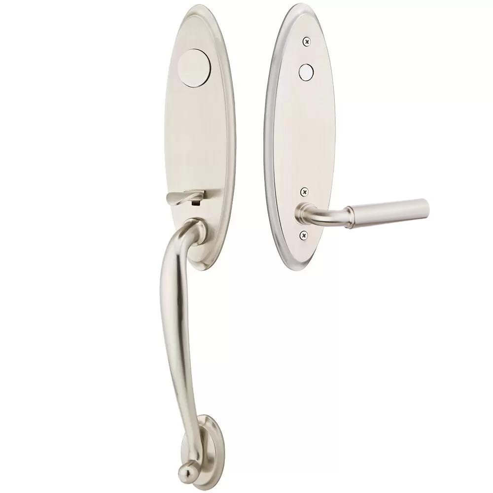 Emtek Marietta Tubular Entryset Monolithic with Manning Lever