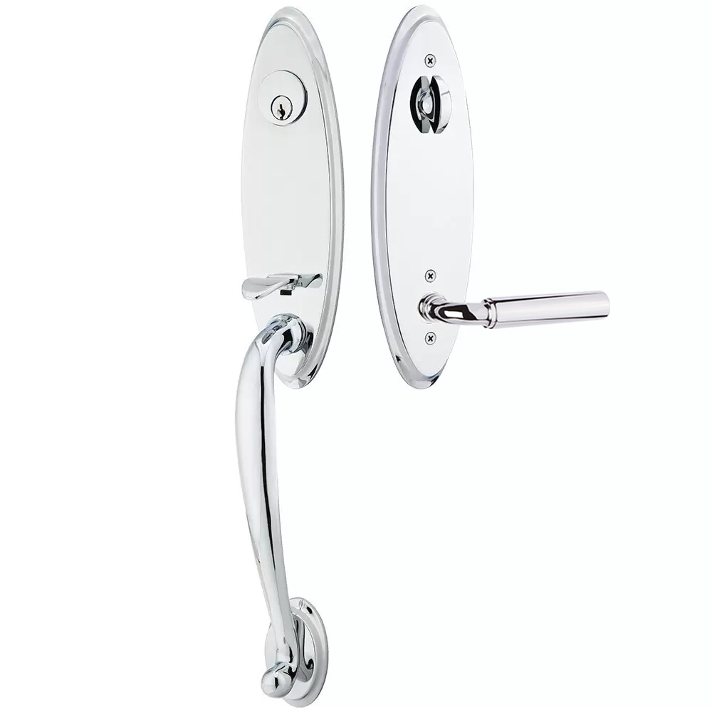 Emtek Marietta Tubular Entryset Monolithic with Manning Lever