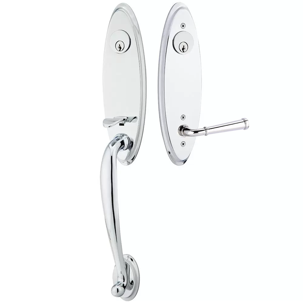 Emtek Marietta Tubular Entryset Monolithic with Merrimack Lever