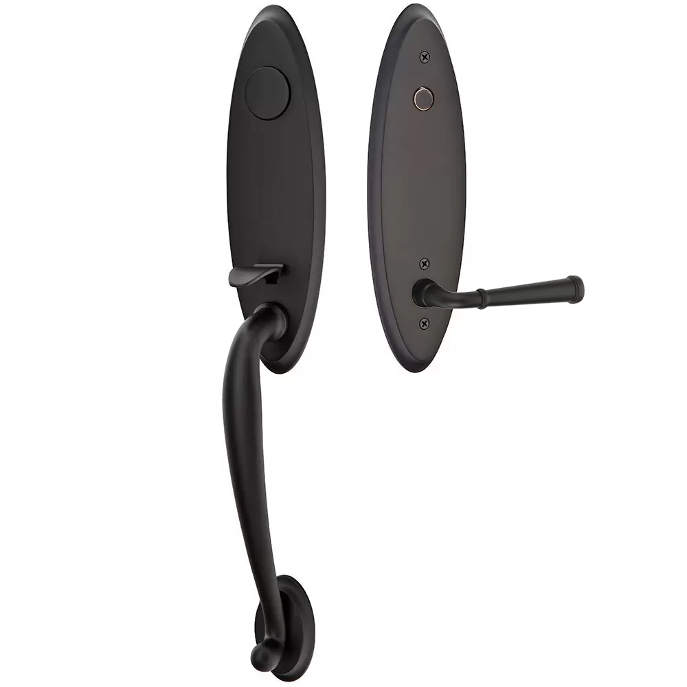 Emtek Marietta Tubular Entryset Monolithic with Merrimack Lever