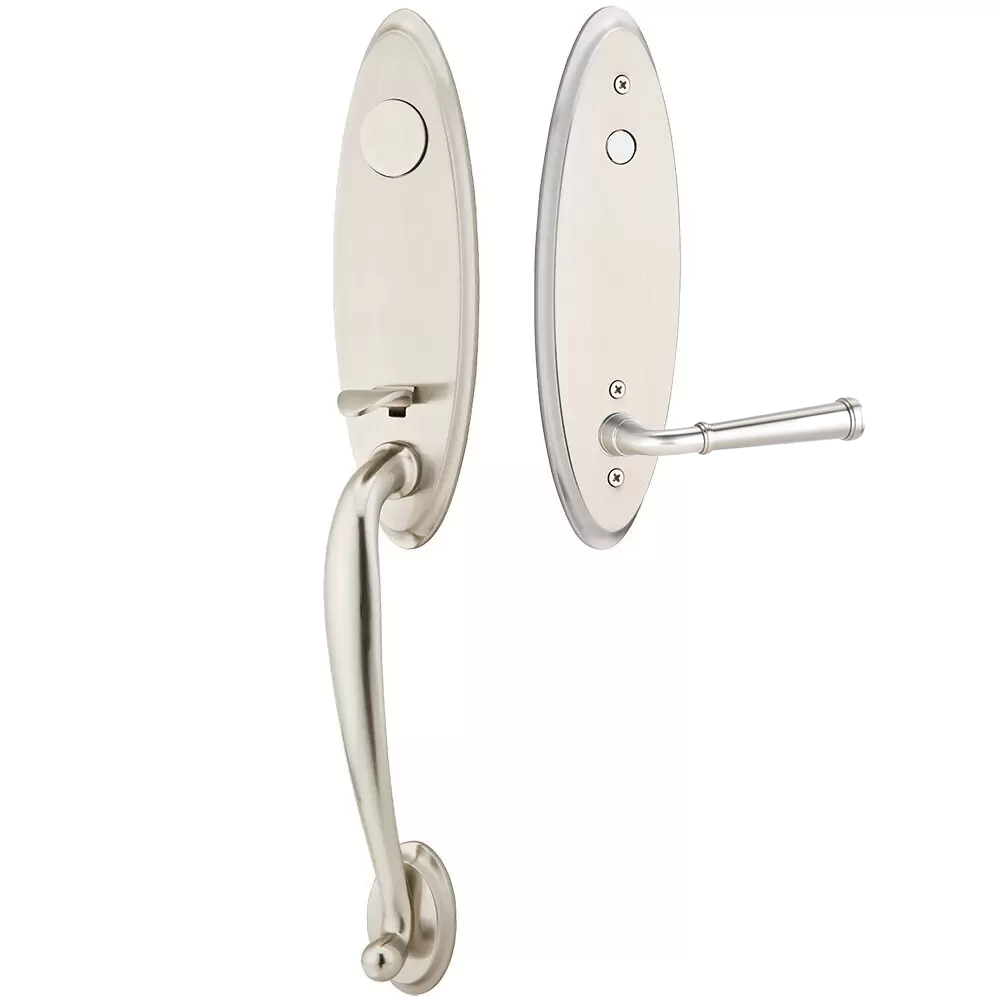 Emtek Marietta Tubular Entryset Monolithic with Merrimack Lever