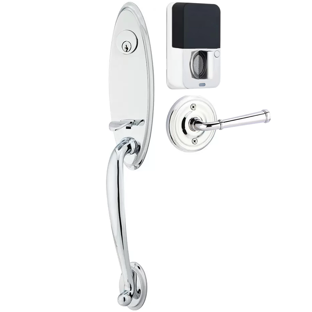 Emtek Marietta Tubular Entryset Monolithic with Merrimack Lever