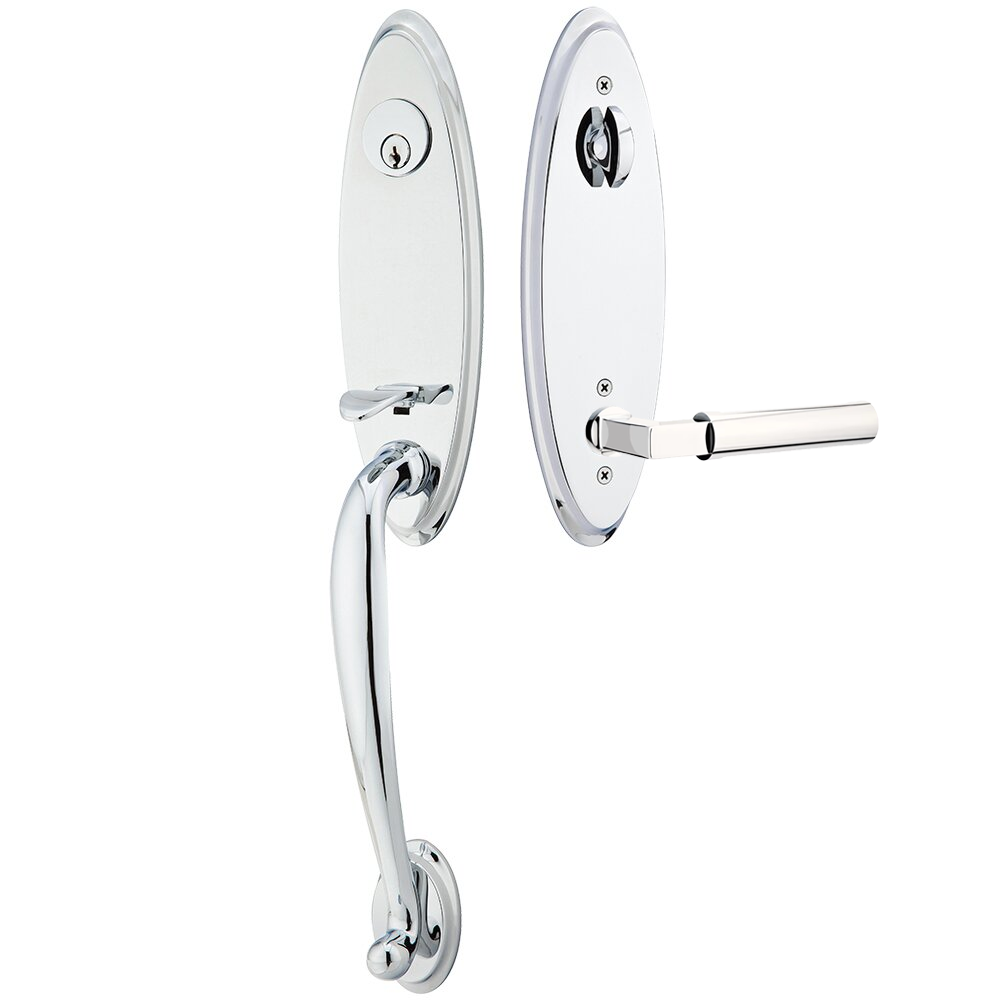 Emtek Marietta Tubular Entryset Monolithic with Hercules Lever