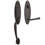 Emtek Marietta Tubular Entryset Monolithic with Merrimack Lever