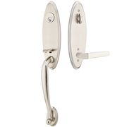 Emtek Marietta Tubular Entryset Monolithic with Milano Lever