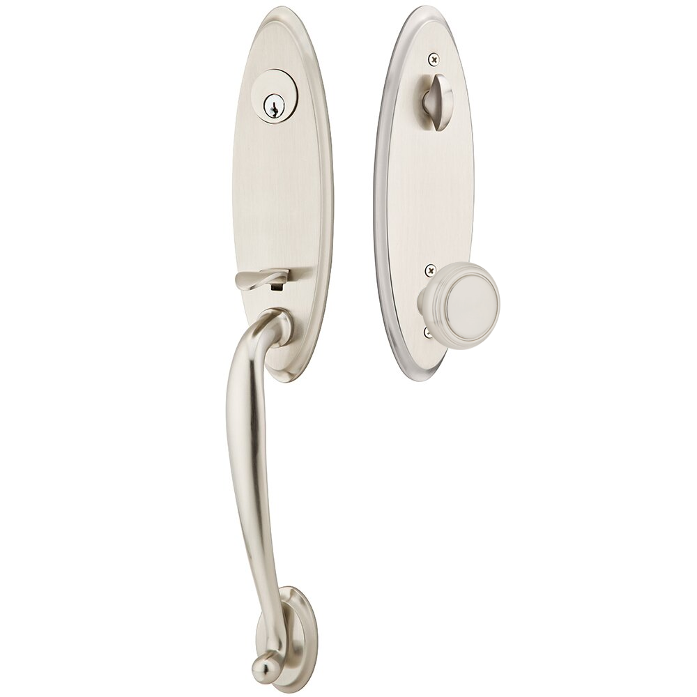 Emtek Marietta Tubular Entryset Monolithic with Norwich Knob