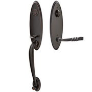 Emtek Marietta Tubular Entryset Monolithic with Santa Fe Lever