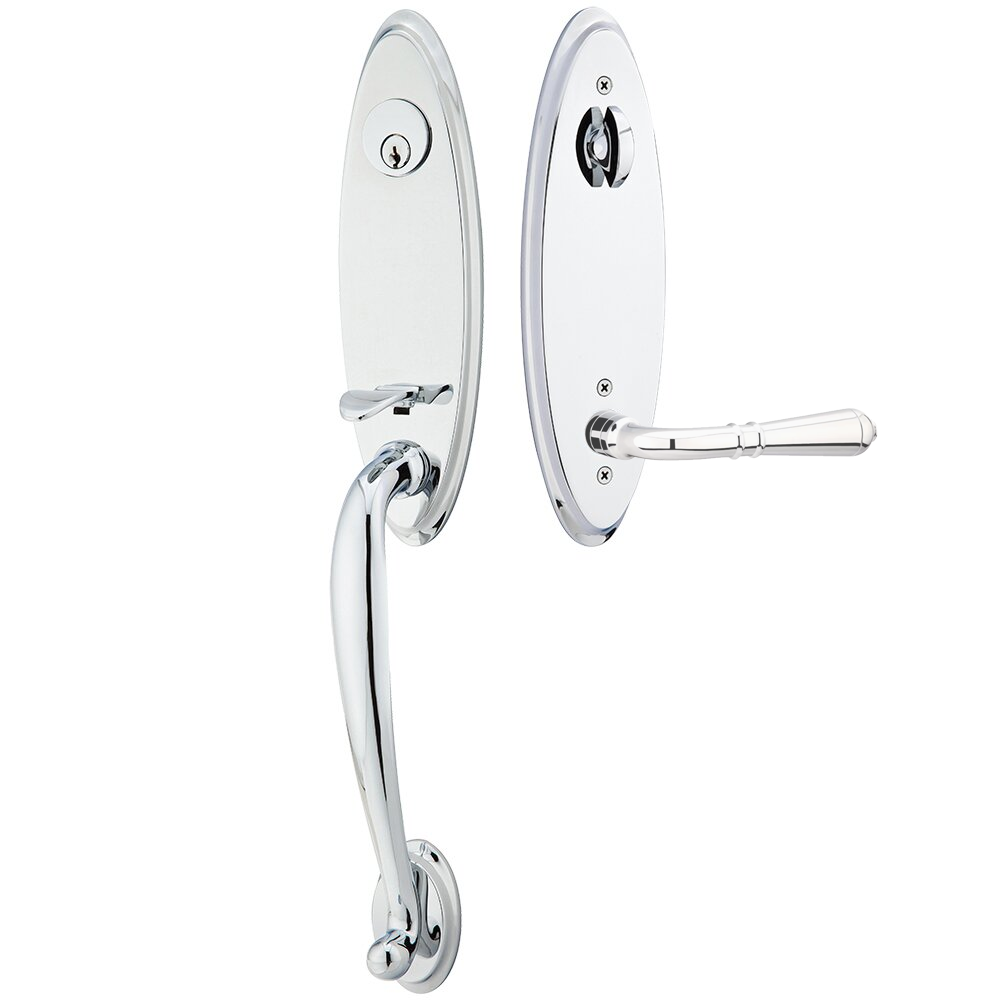 Emtek Marietta Tubular Entryset Monolithic with Turino Lever