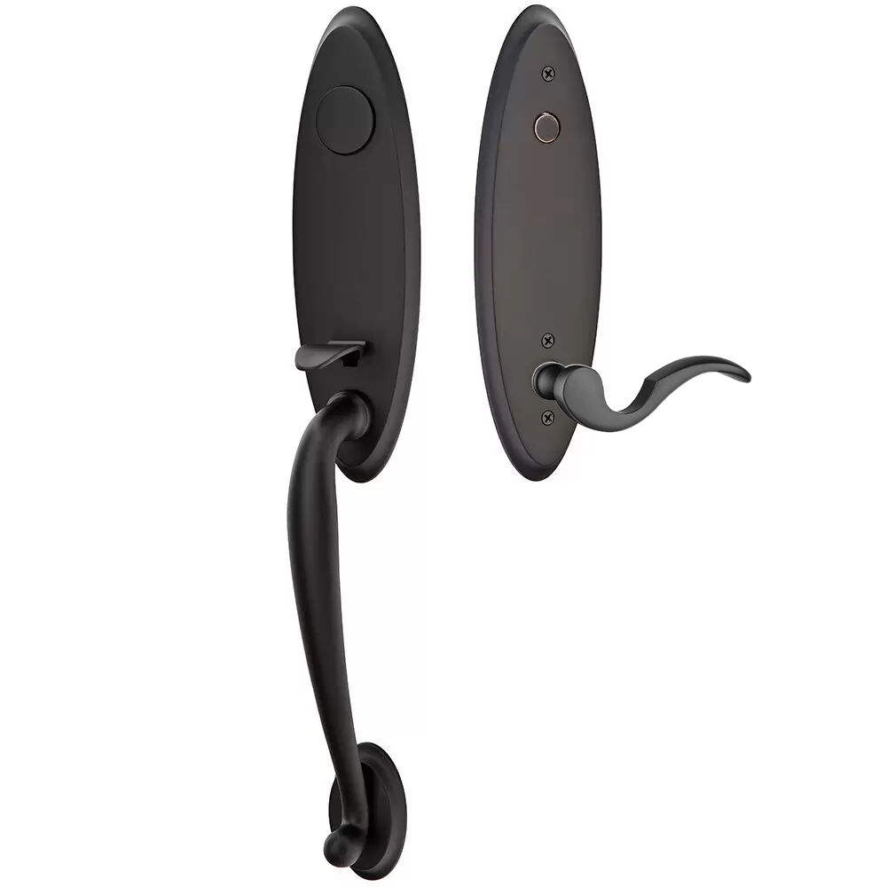 Emtek Marietta Tubular Entryset Monolithic with Cortina Lever