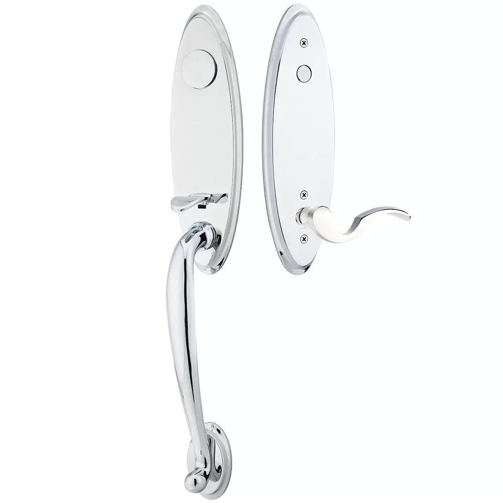 Emtek Marietta Tubular Entryset Monolithic with Cortina Lever