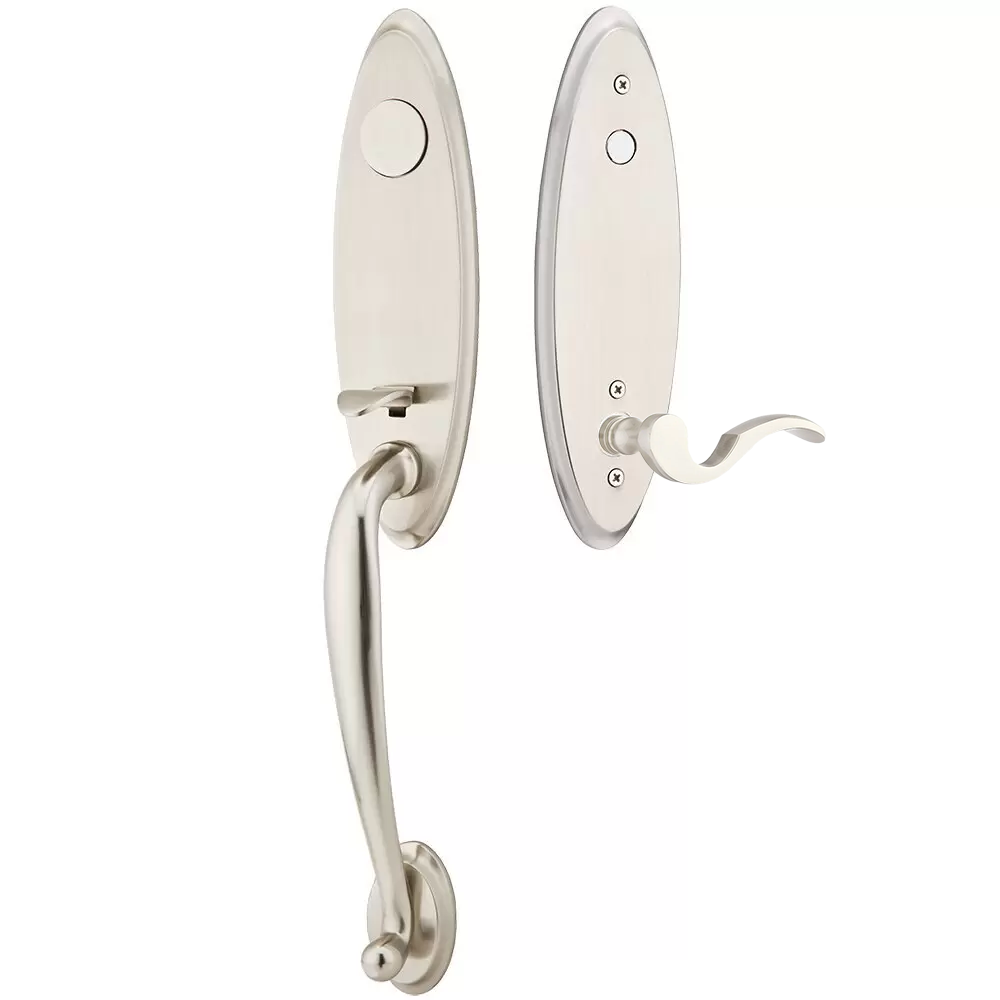 Emtek Marietta Tubular Entryset Monolithic with Cortina Lever