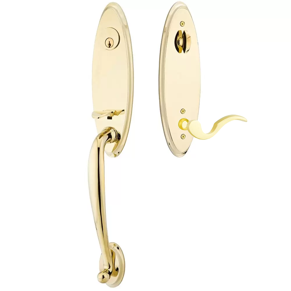 Emtek Marietta Tubular Entryset Monolithic with Cortina Lever