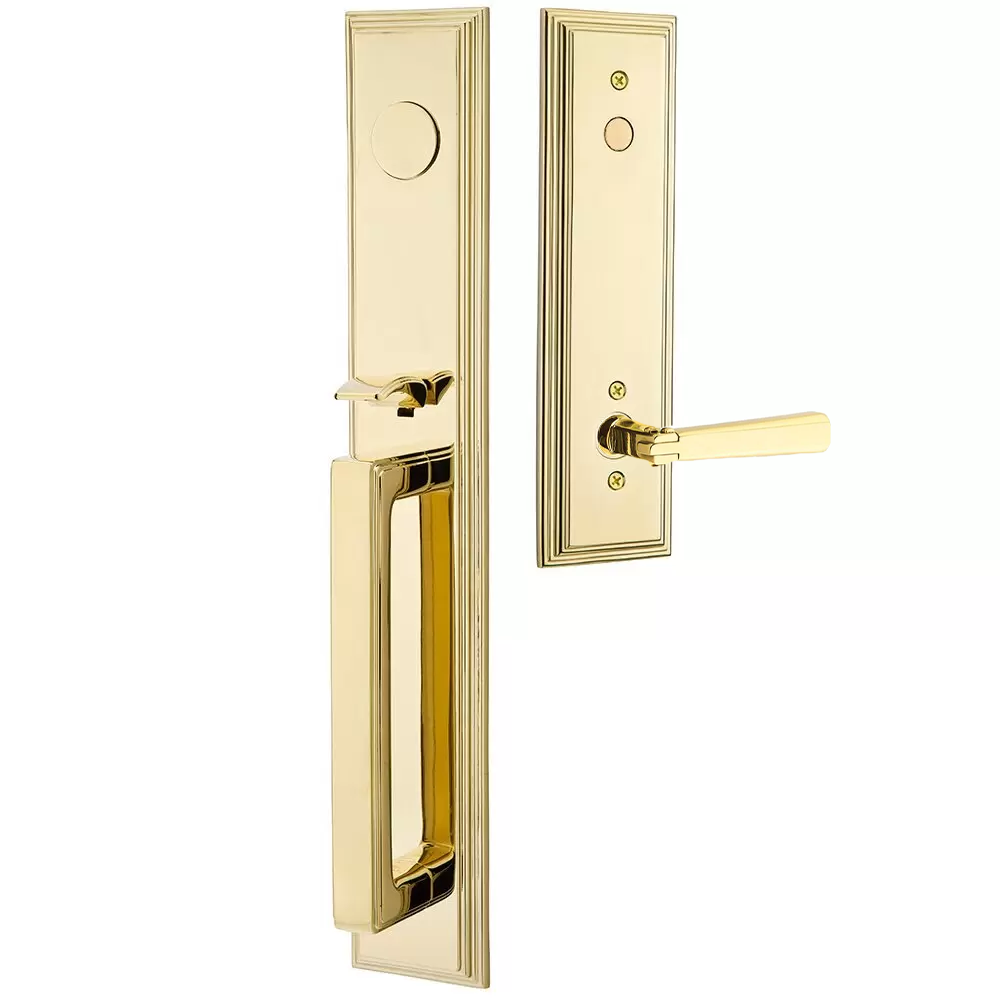 Emtek Melrose Tubular Entryset Full Length with Arts & Crafts Lever