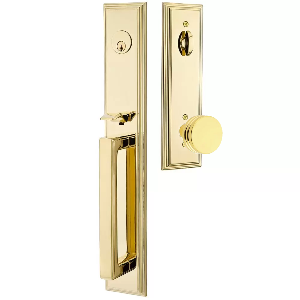 Emtek Melrose Tubular Entryset Full Length with Bern Knob