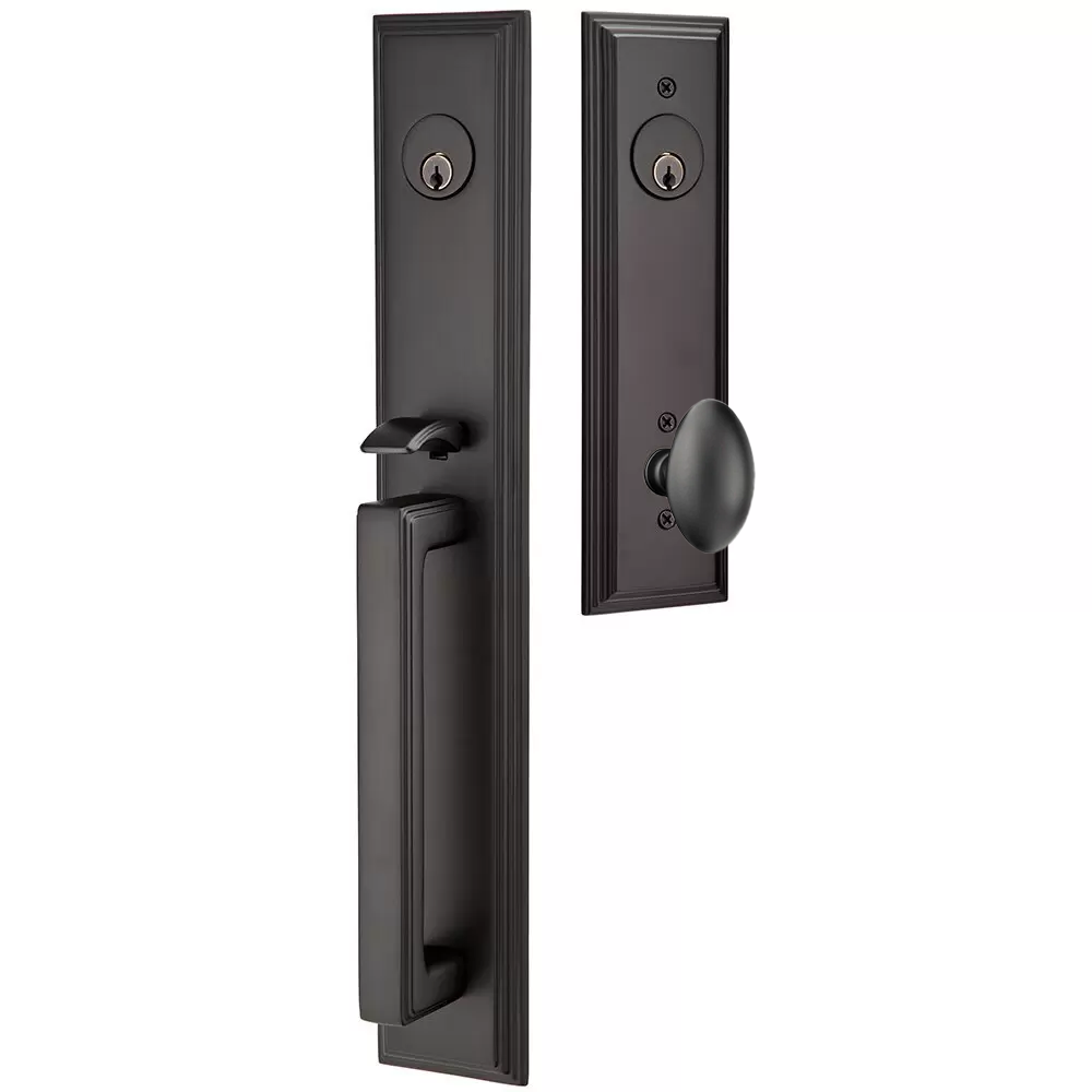 Emtek Melrose Tubular Entryset Full Length with Egg Knob