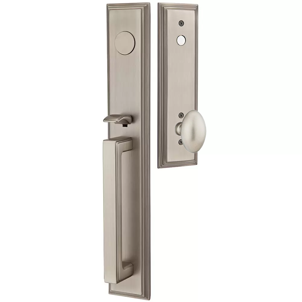 Emtek Melrose Tubular Entryset Full Length with Egg Knob