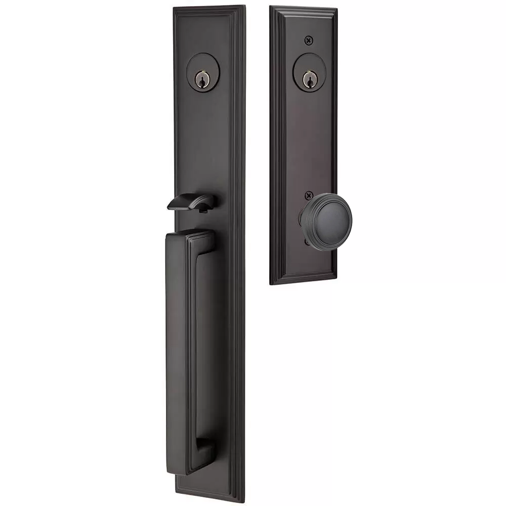 Emtek Melrose Tubular Entryset Full Length with Norwich Knob